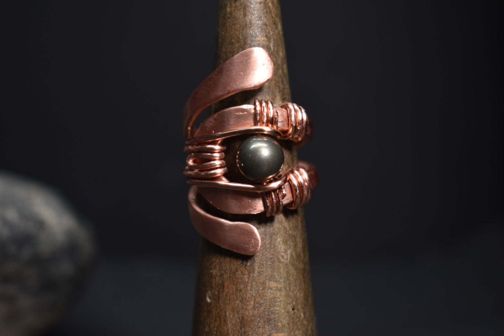 Solar Eye - Adjustable Copper Ring - KOSMIK COLLECTIONS