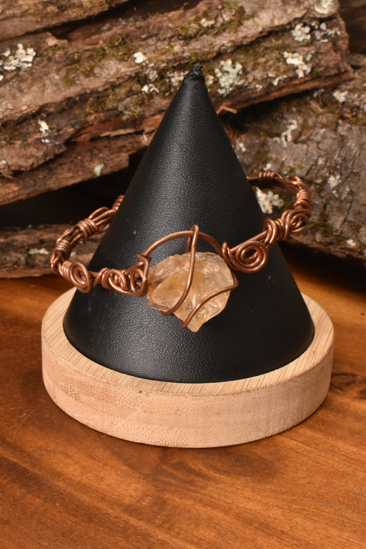 Citrine StarGate Constellation — Copper Bracelet Cuff