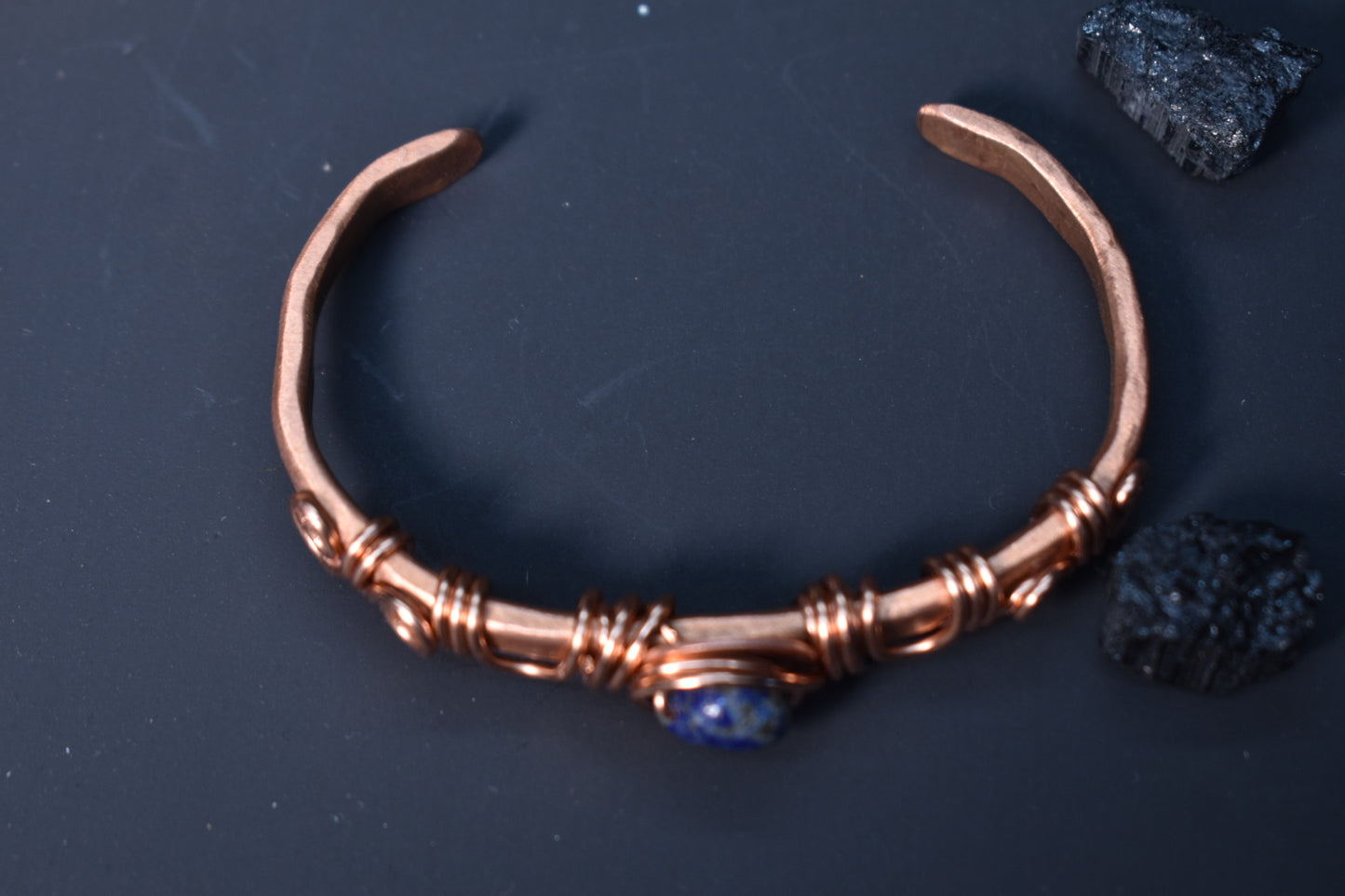 Lapis Lazuli Orbit- Half Cuff Bangles