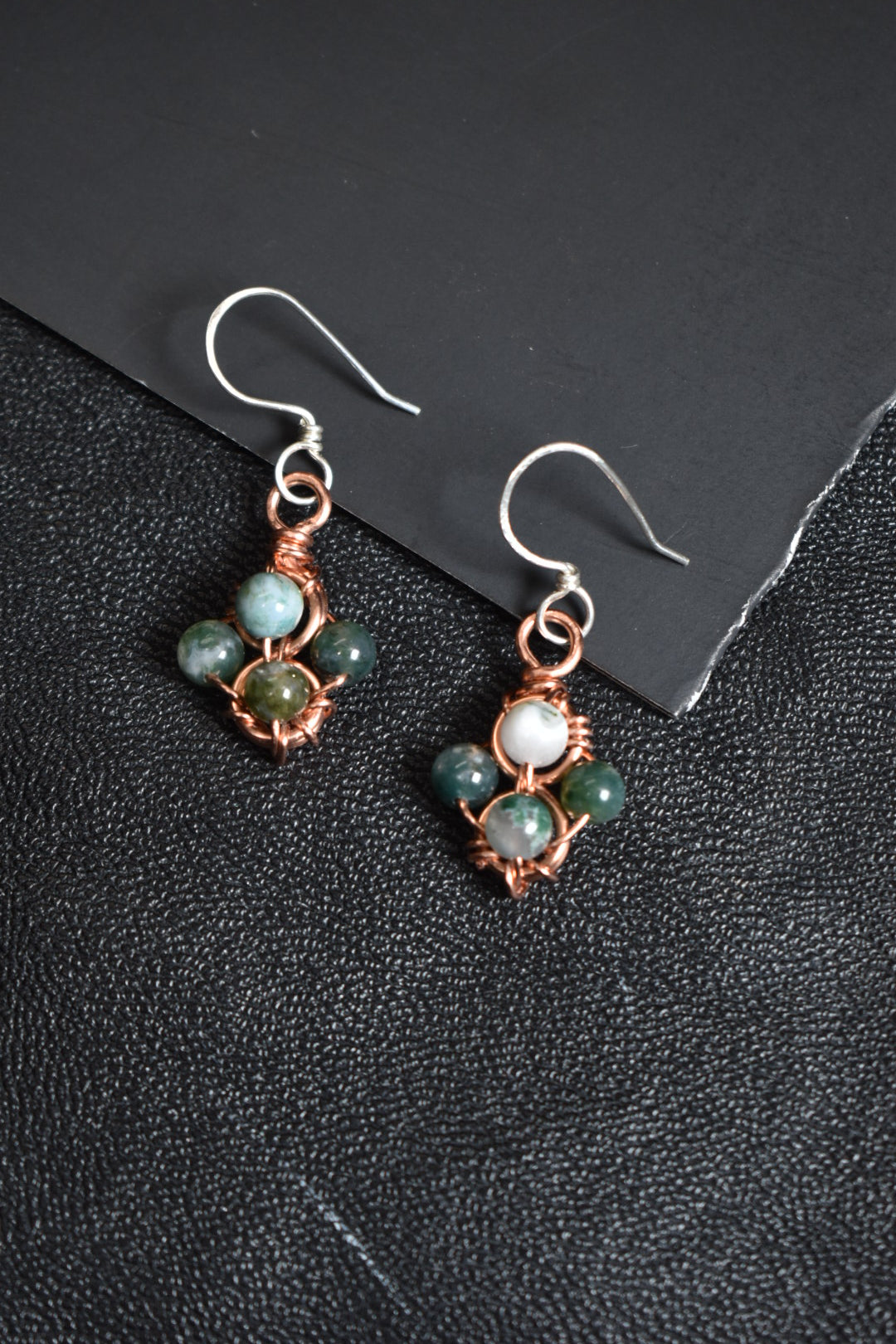 copper- Helix of the Verdant Neteru earrings - KOSMIK COLLECTIONS