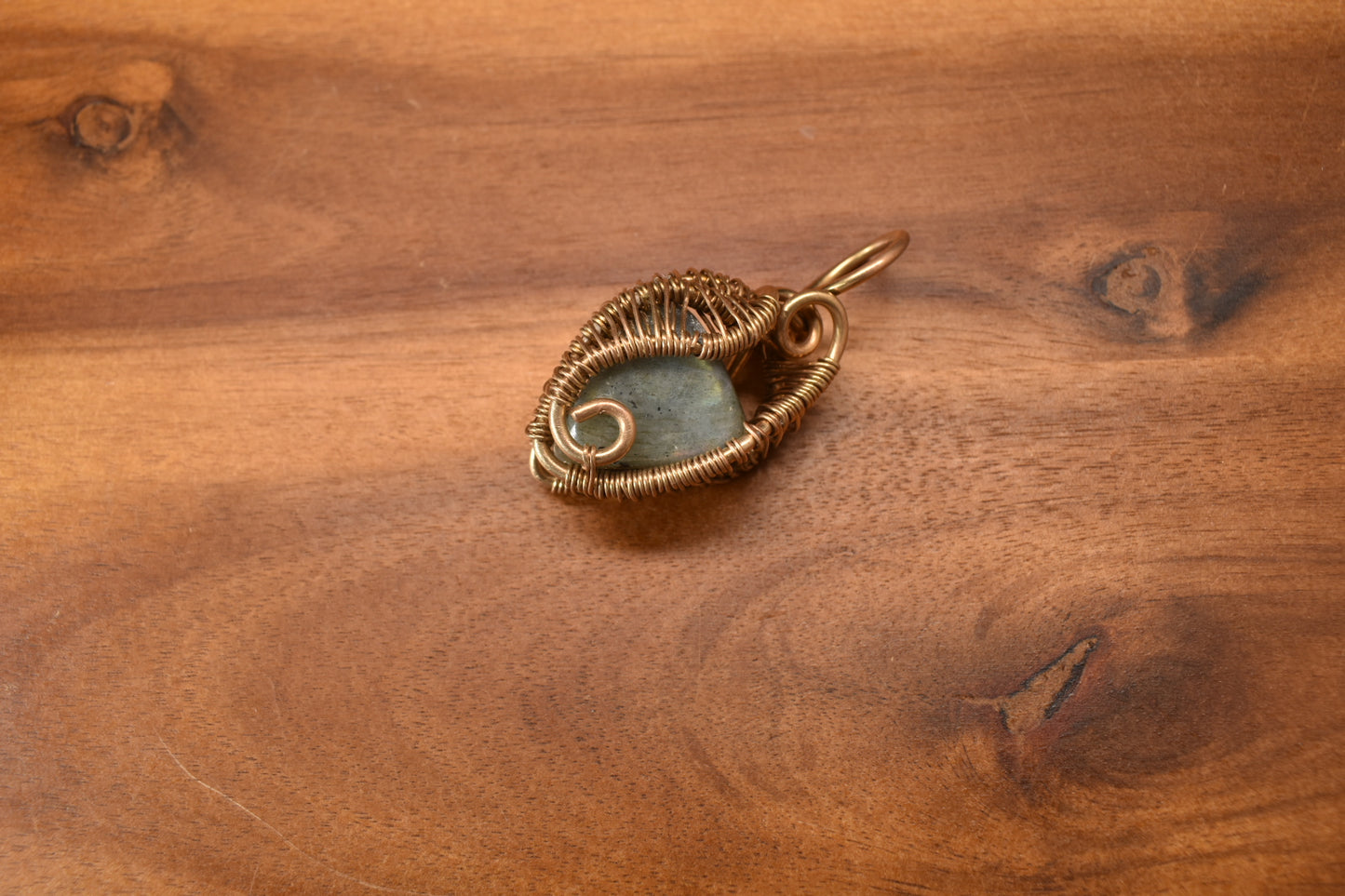 Labradorite- Brass Pendant