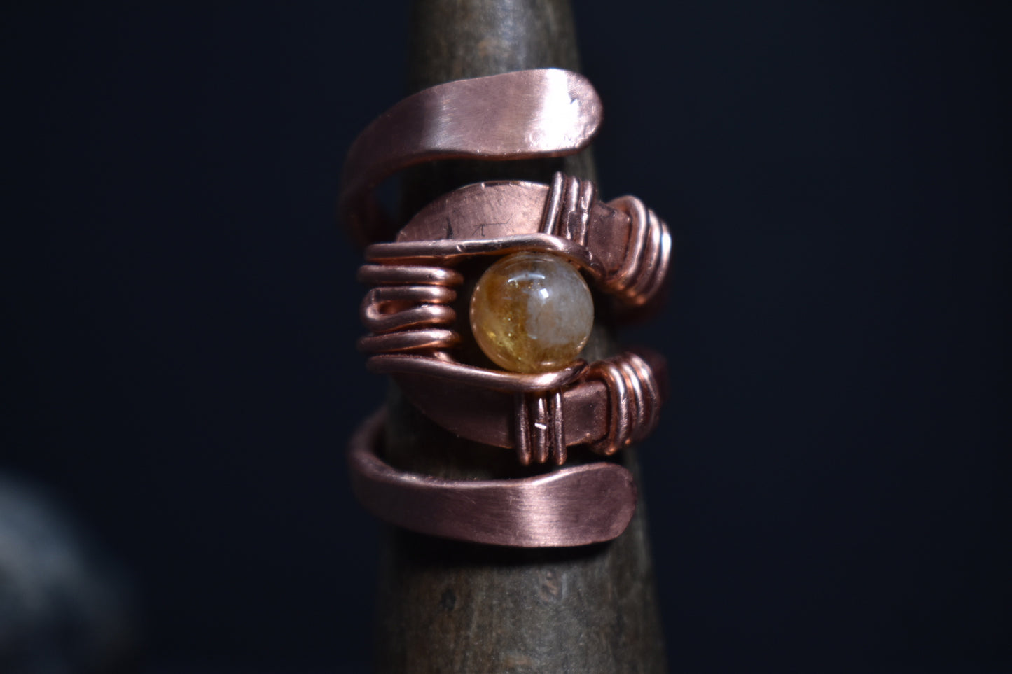 Solar Eye - Adjustable Copper Ring - KOSMIK COLLECTIONS