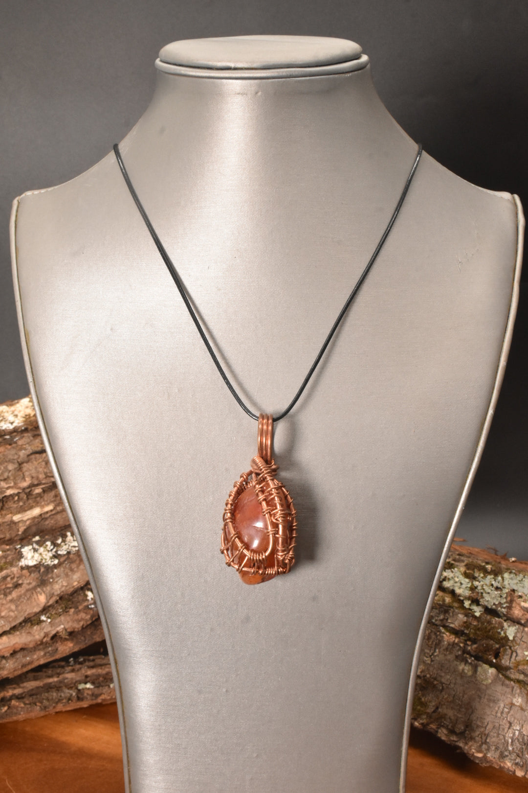 Wyrm's Egg — Carnelian Copper Pendant