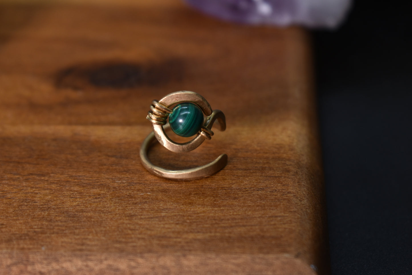 Malachite — Ajna Glyph Ring