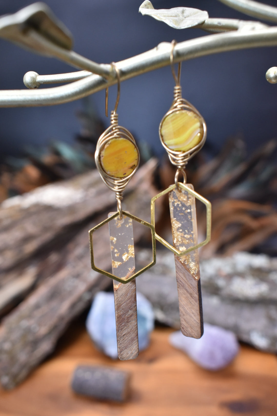 Oshun's Temple — Brass Earrings