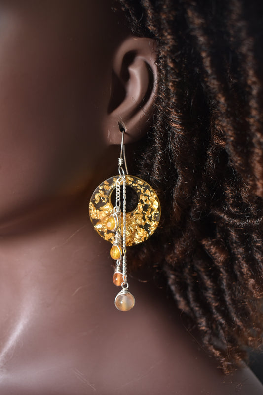 beautiful handmade sterling silver carnelian earrings artistic flair futuristic