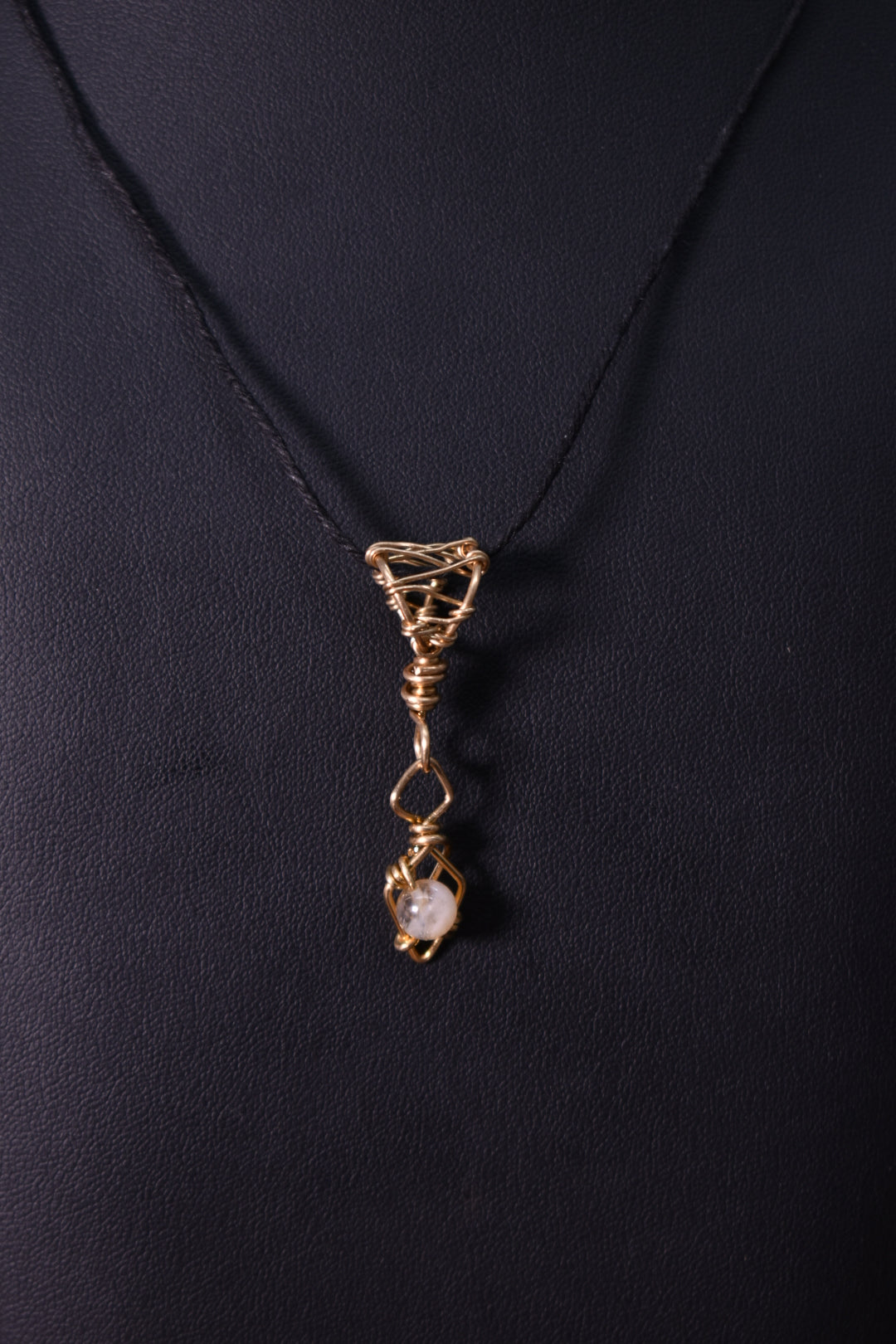 Citrine Kosmik Kite — Brass Pendant Necklace - KOSMIK COLLECTIONS