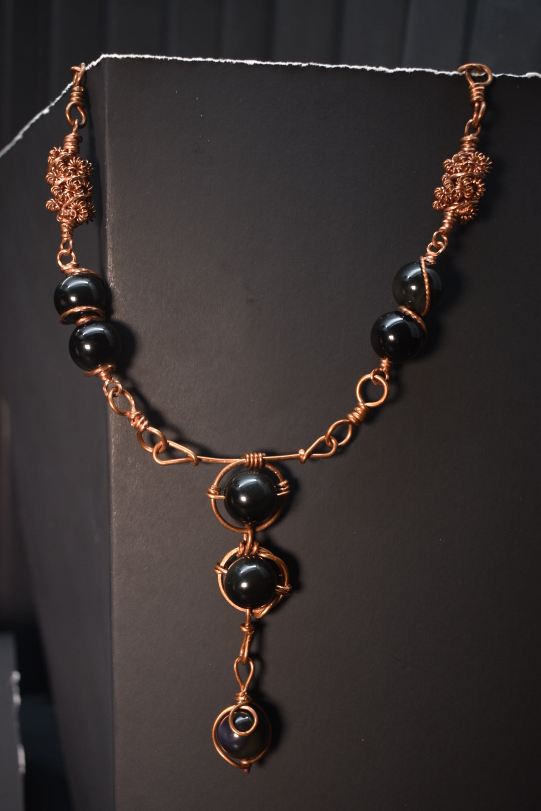 Andromeda — Obsidian Copper Necklace