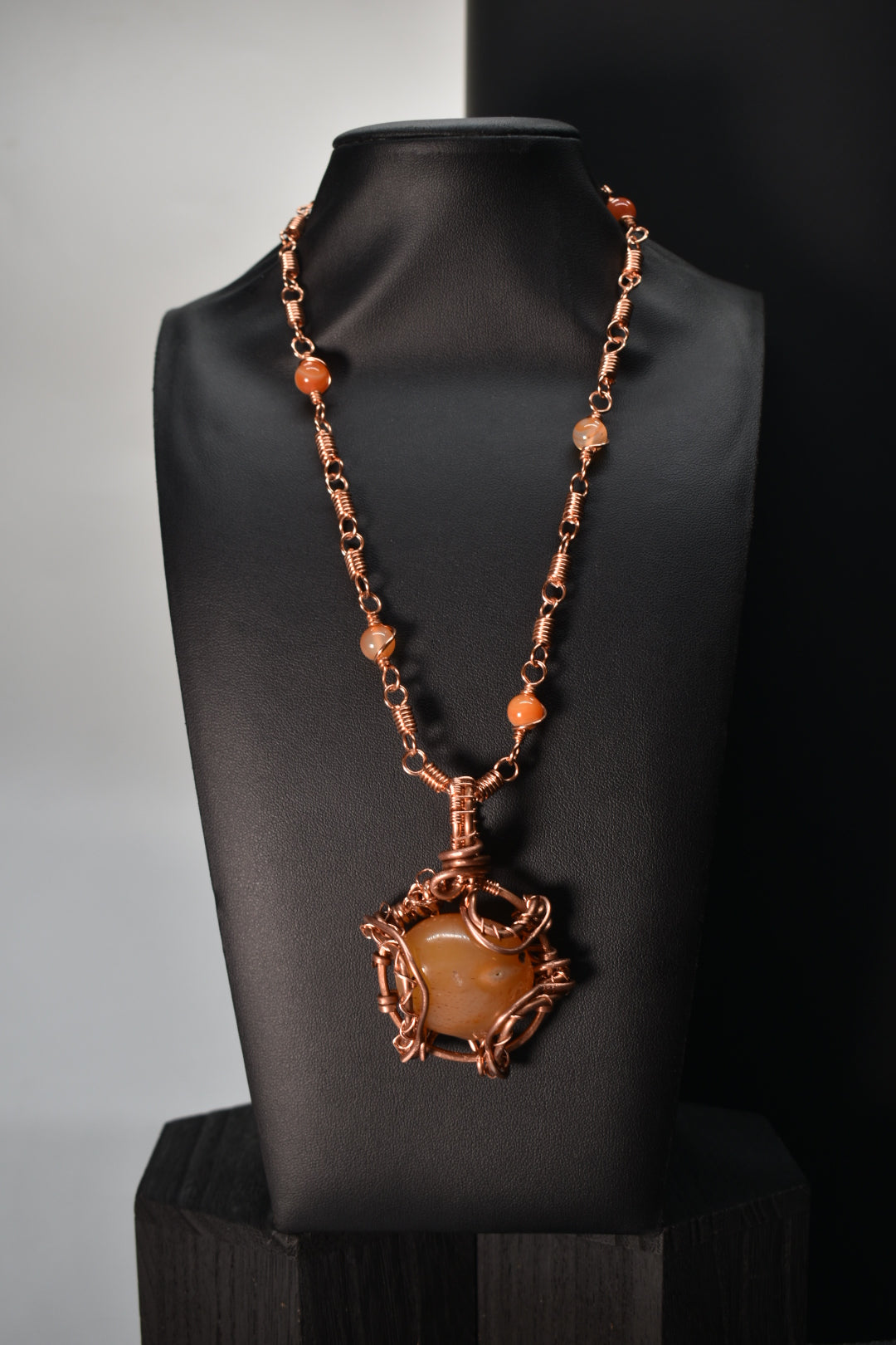 Frequency of Ra- Copper Carnelian Necklace - KOSMIK COLLECTIONS
