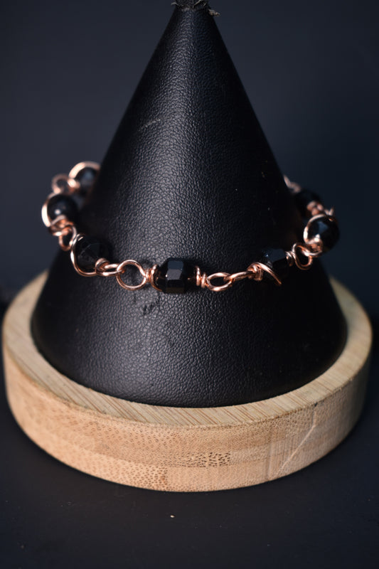 Black Tourmaline- Kosmik Orbit Bracelet