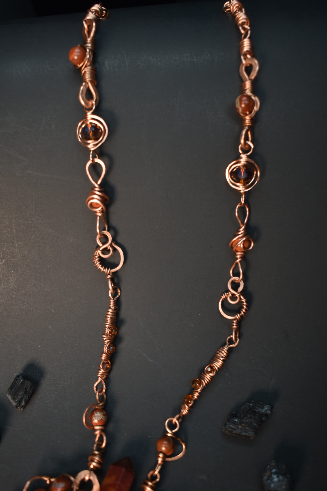 Carnelian- Stargate of the Red Sun: Copper Statement Necklace