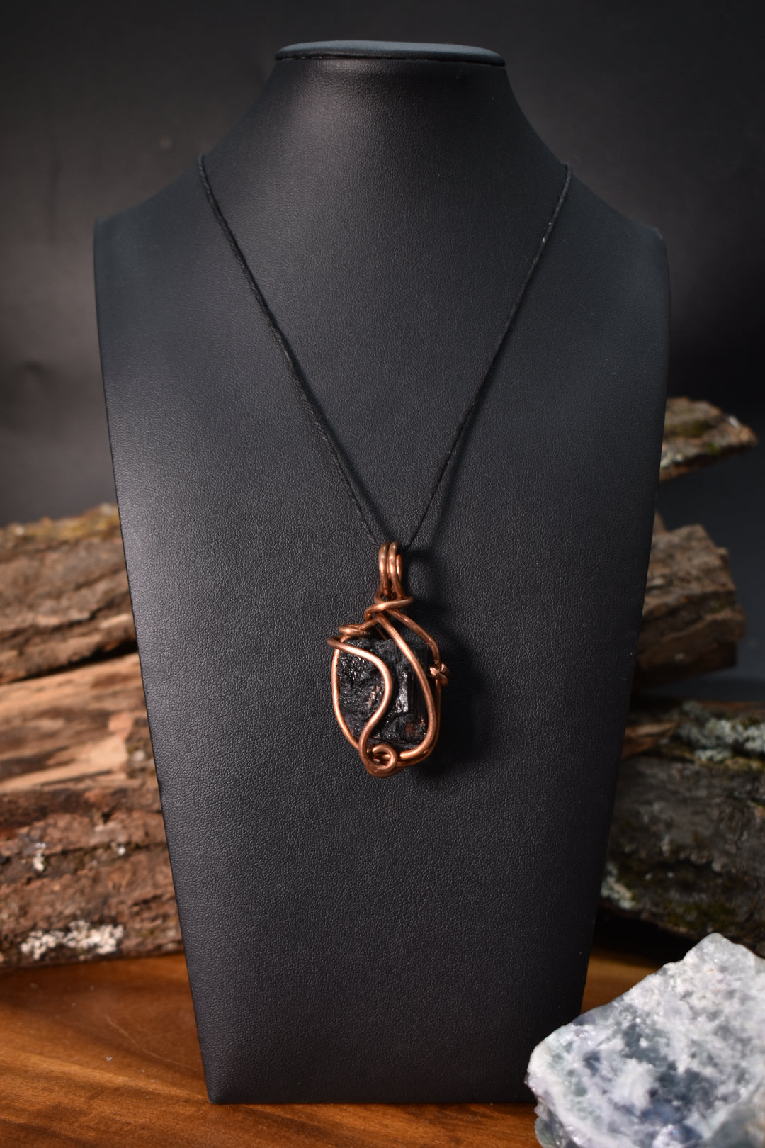 Block B — Tourmaline Copper Pendant Necklace - KOSMIK COLLECTIONS