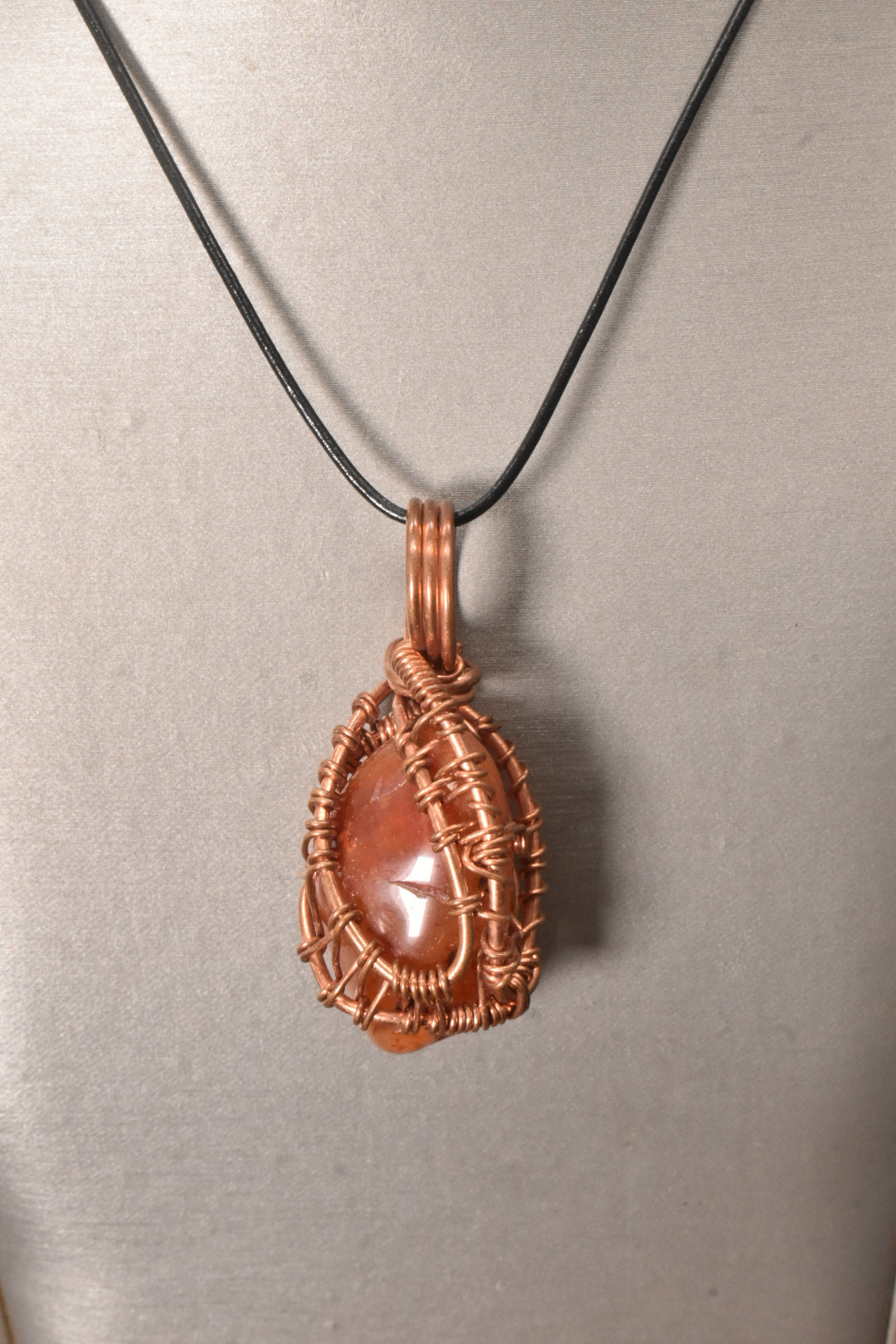 Wyrm's Egg — Carnelian Copper Pendant