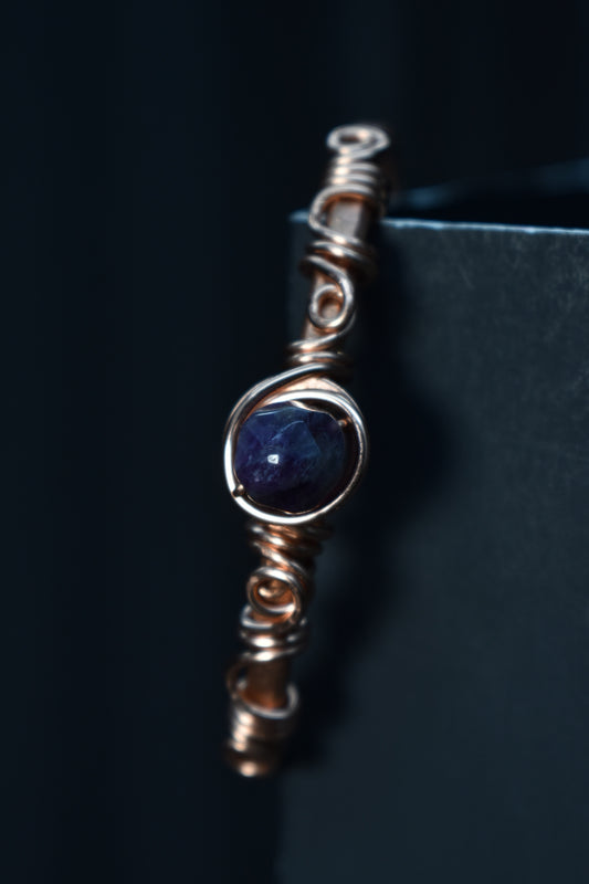 Amethyst- Orbit Half Cuff Bangles