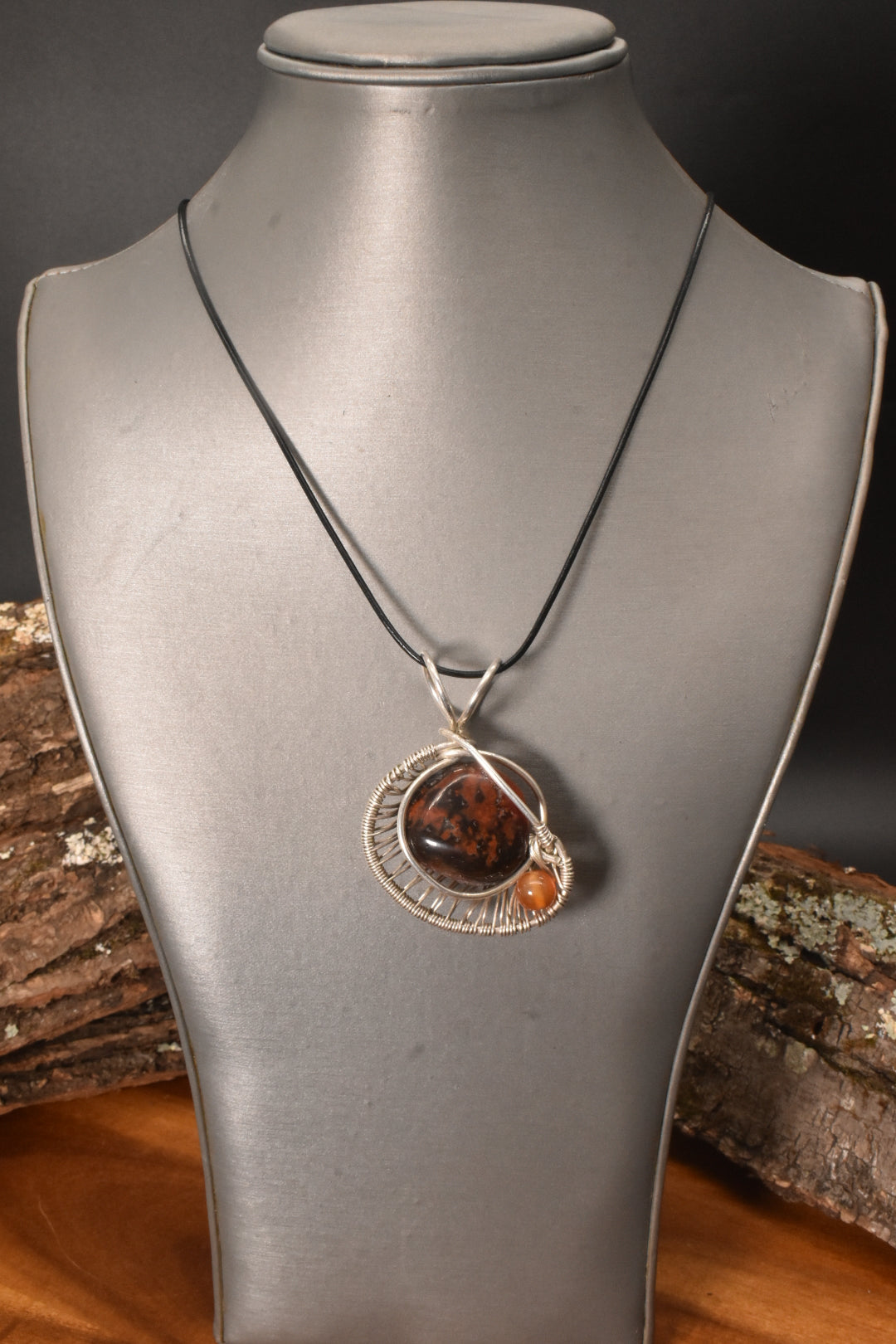 Carnelian Nebula Star — Sterling Silver Pendant Necklace