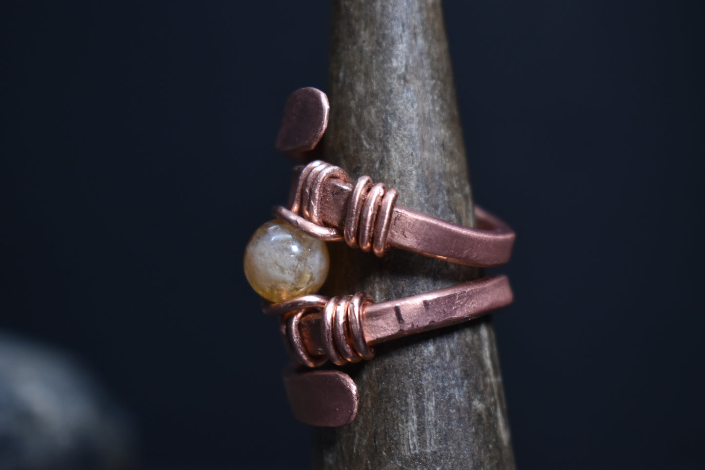 Solar Eye - Adjustable Copper Ring - KOSMIK COLLECTIONS