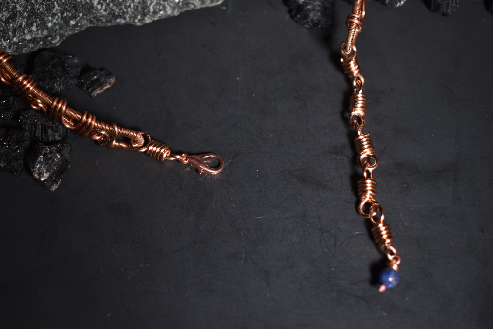 Lapis Lazuli — Retrograde Copper/ Brass Collar Necklace 1 of 1 - KOSMIK COLLECTIONS