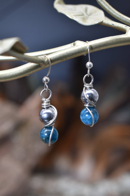 Apatite Gord — Sterling Silver Earrings