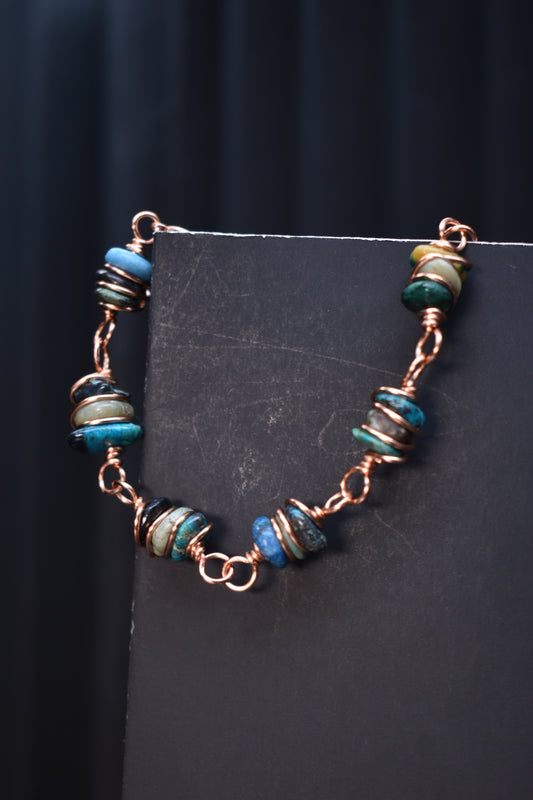 Chrysocolla- Kosmik Orbit Bracelet