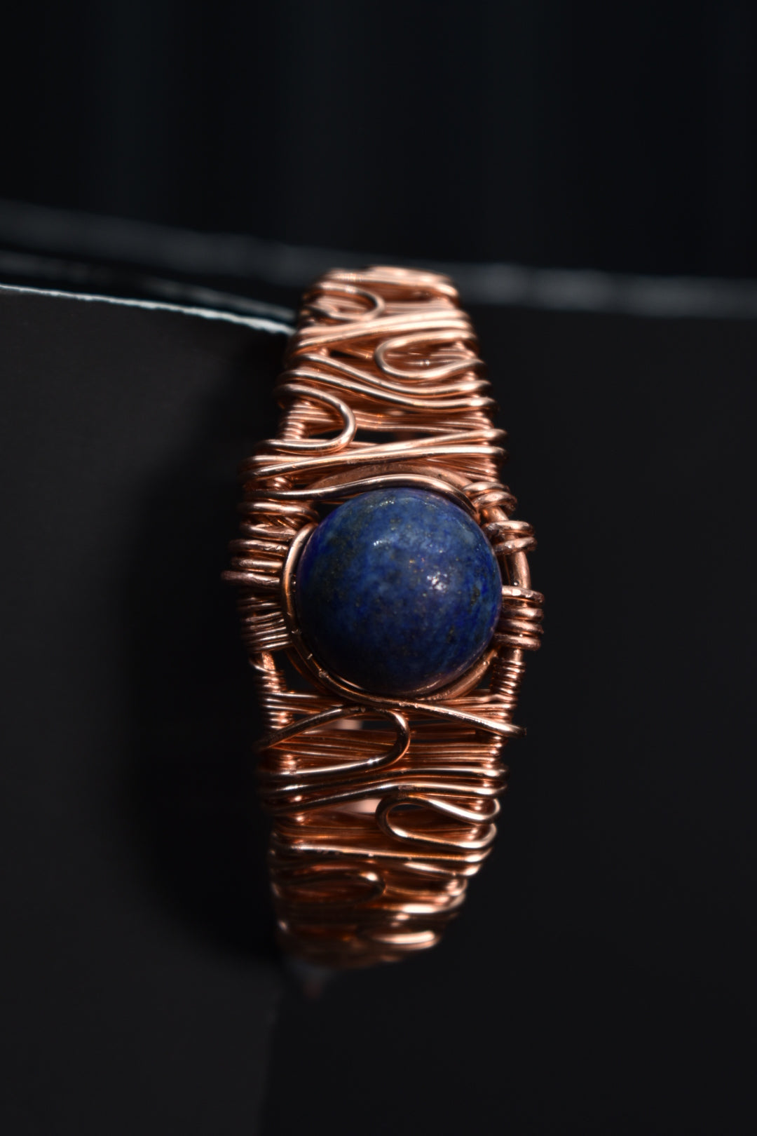 Lapis Lazuli — Solar Eye Of Heru Copper Bracelet - KOSMIK COLLECTIONS
