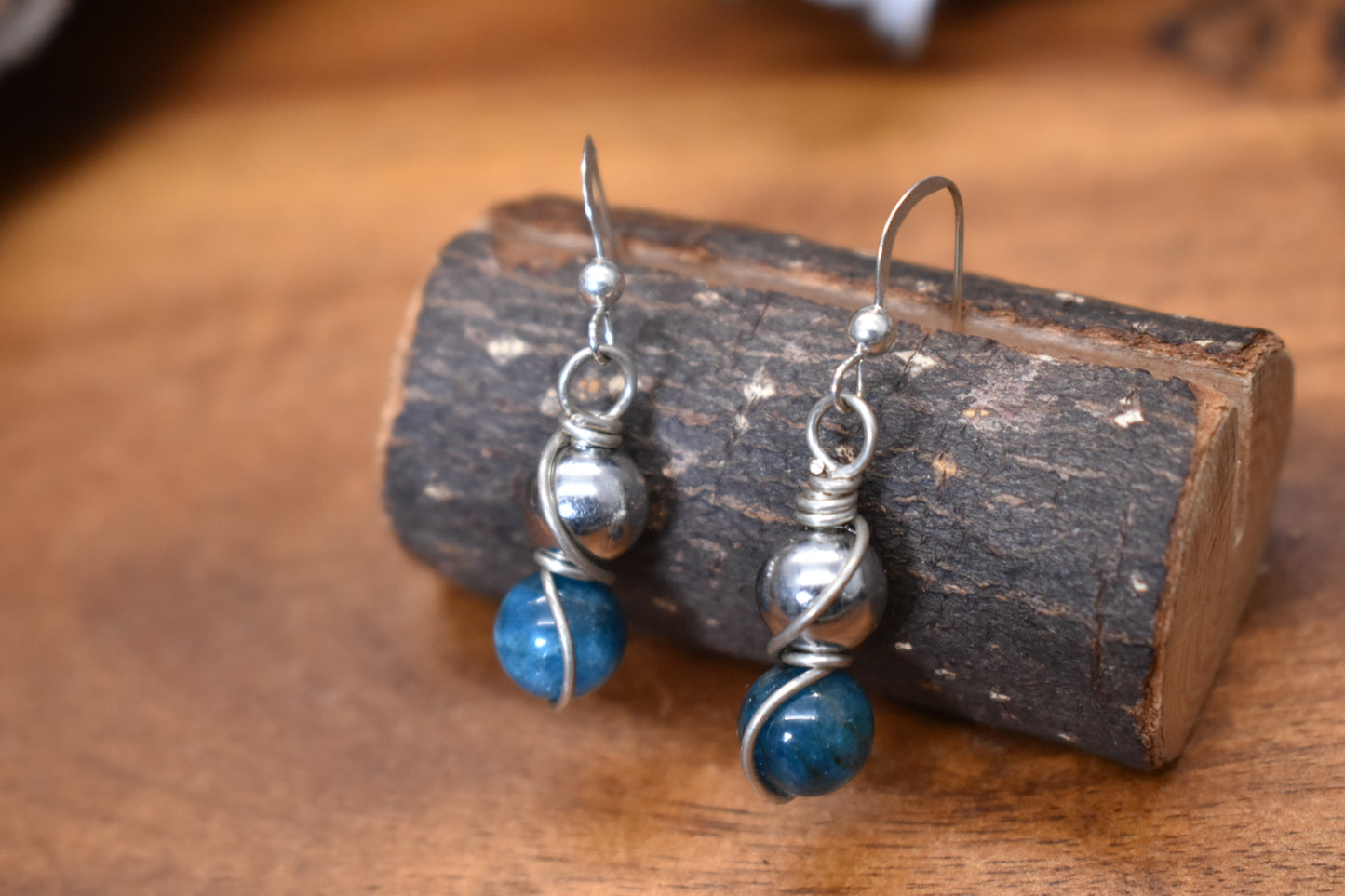 Apatite Gord — Sterling Silver Earrings