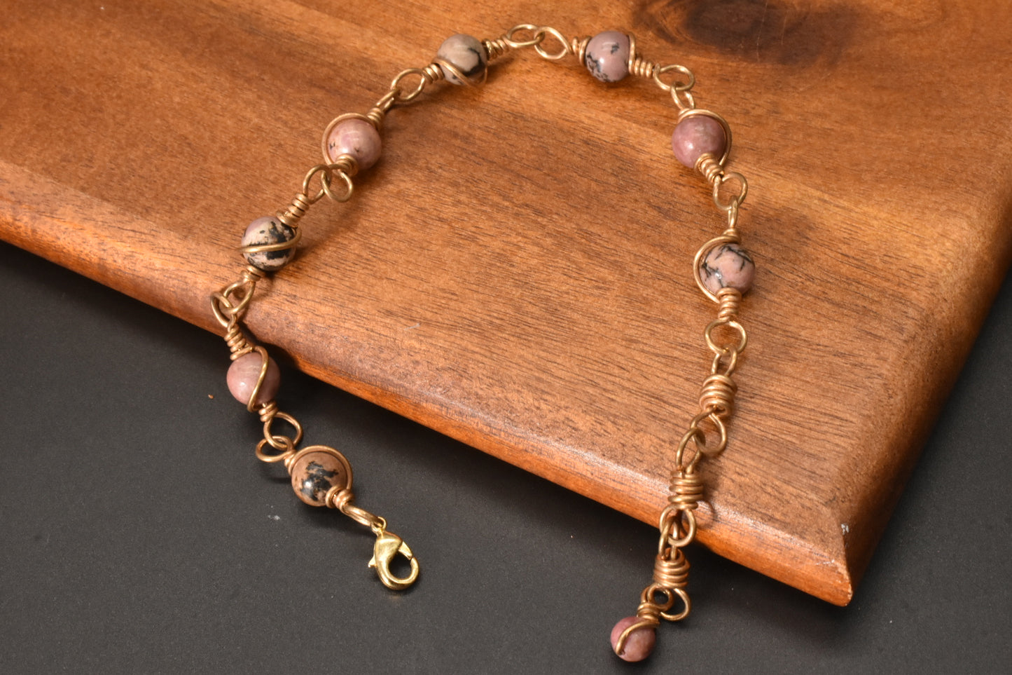 Rhodonite — Tail Bracelet