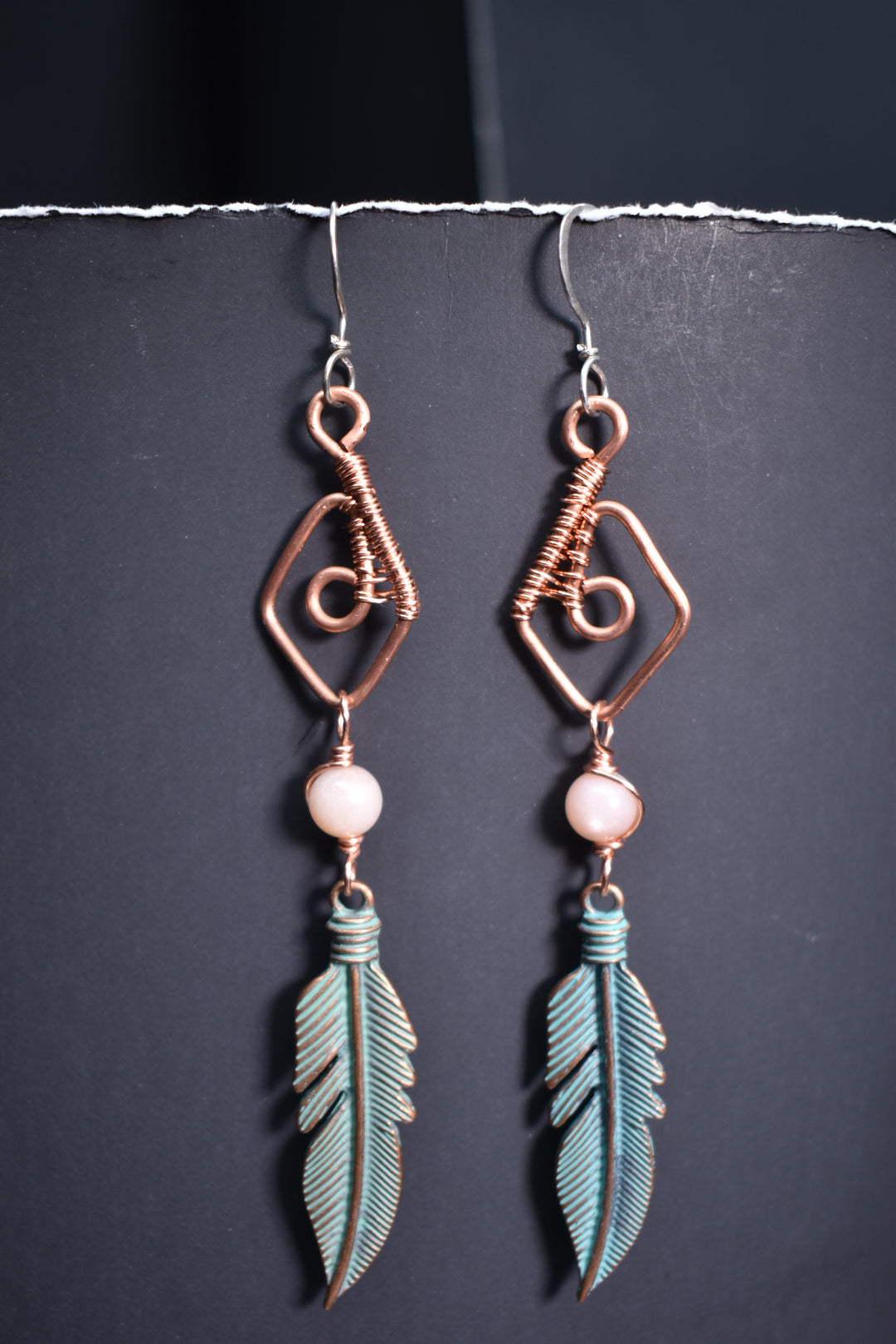Sunstone — Sky Relic:Copper Earrings - KOSMIK COLLECTIONS
