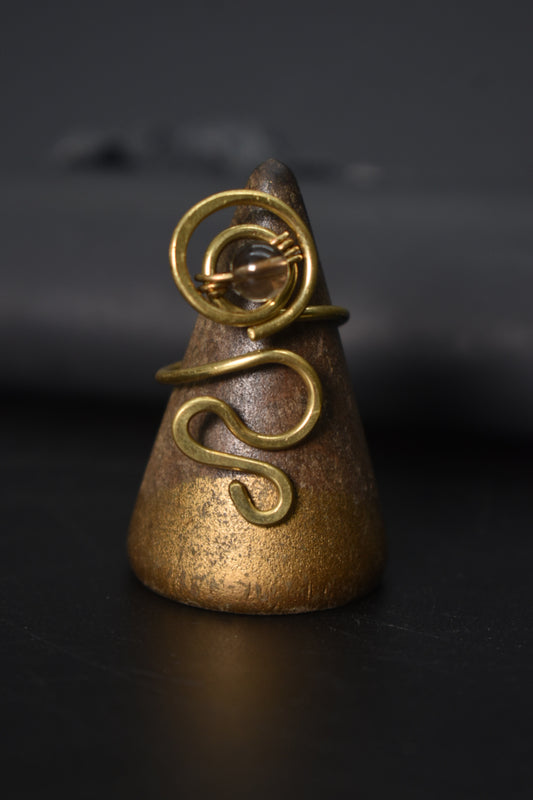 Smokey Quartz- Serpent’s Solar Gate Ring