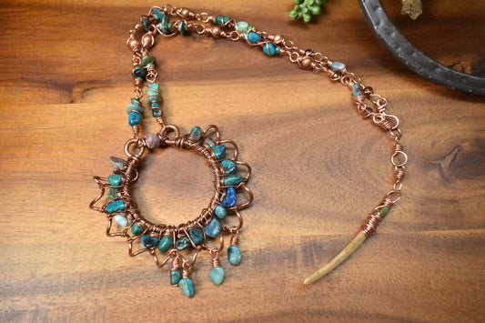 Chrysocolla copper mandala - KOSMIK COLLECTIONS