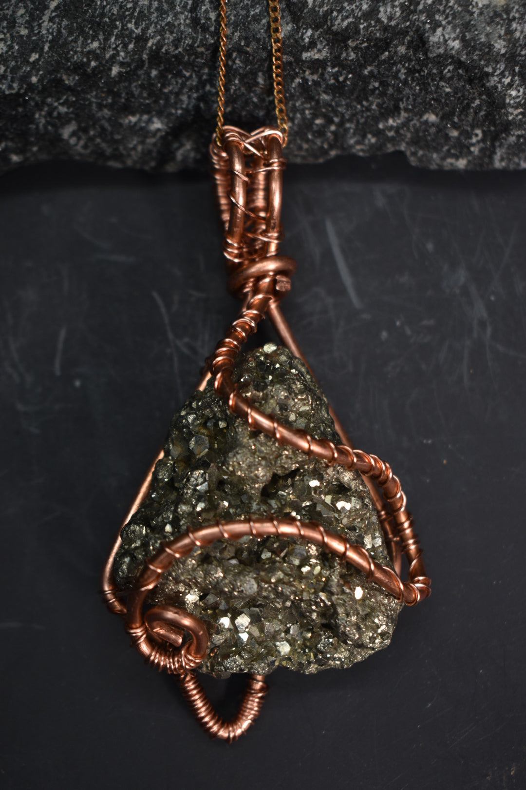 Pyrite-Gravity Key Pendant - KOSMIK COLLECTIONS