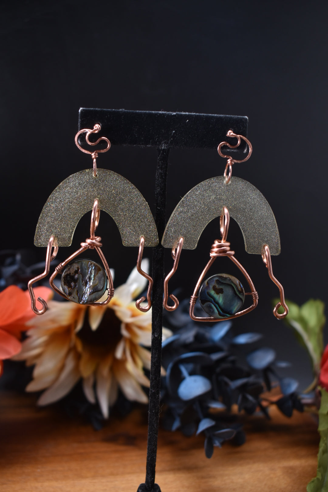 Abalone/ Resin- Ethereal Earrings