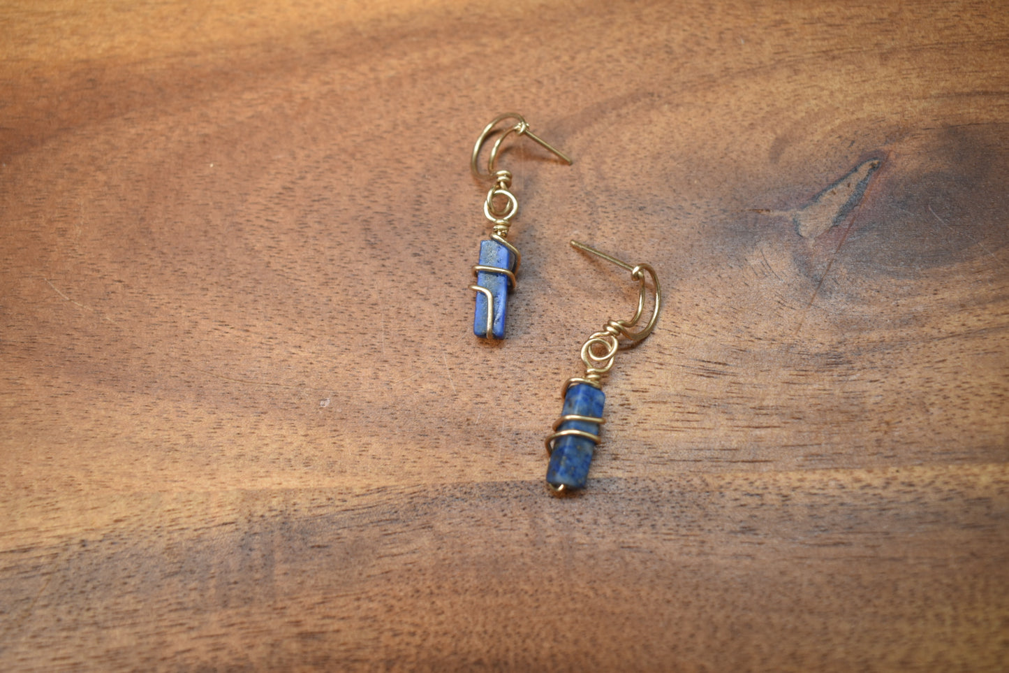 Lapis Lazuli- Moon Berry Earrings