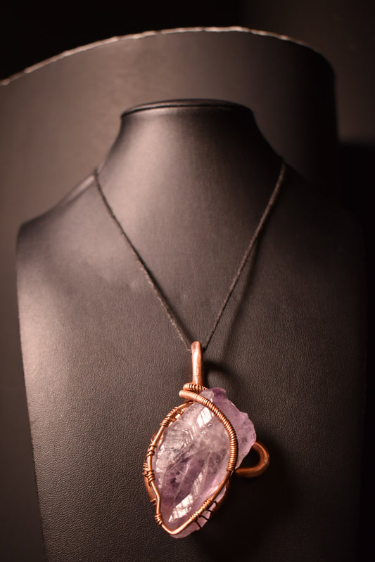 Amethyst — Nebula Priestess Copper Pendant Necklace