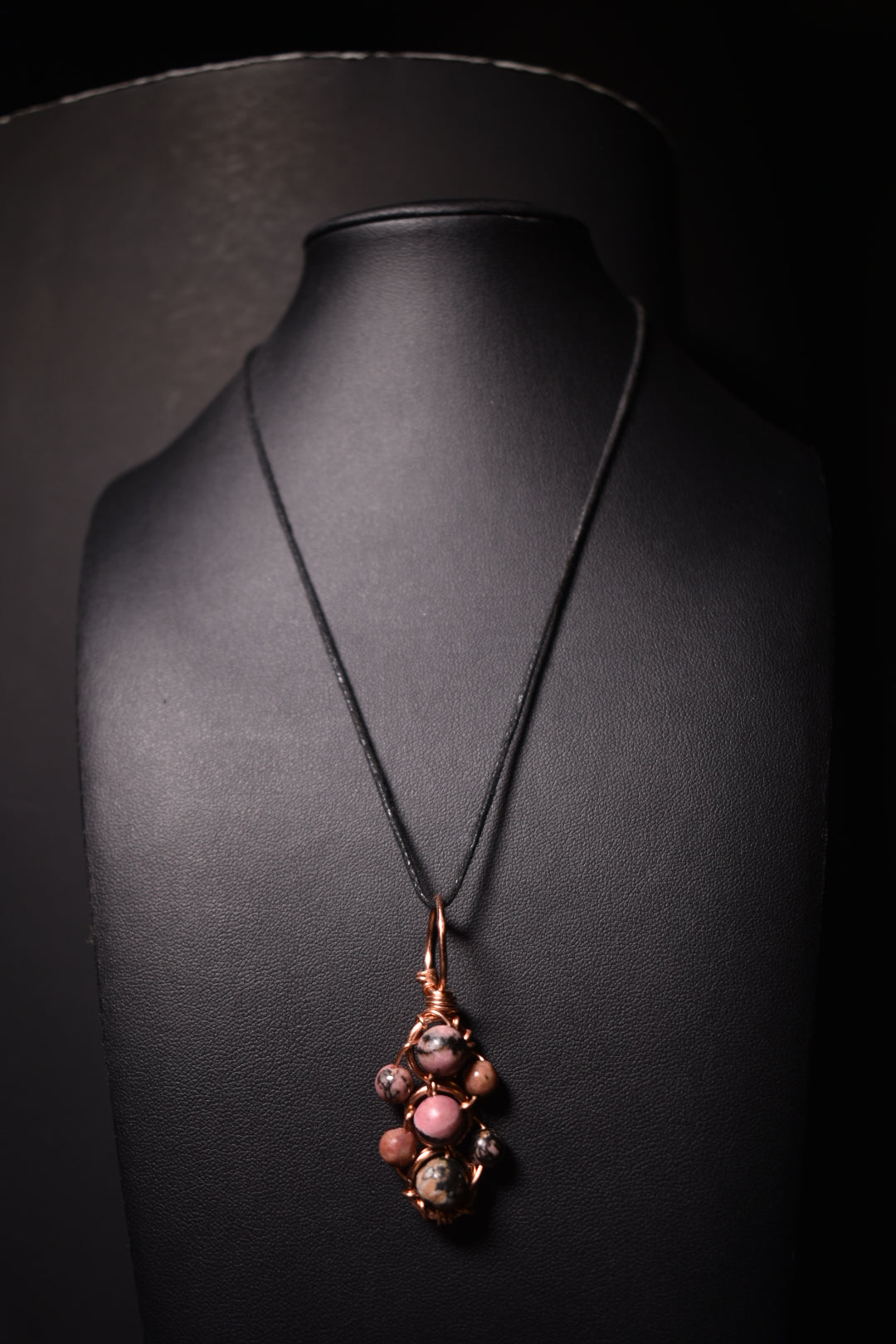 Rhodonite- Helix of the Verdant Neteru Pendant
