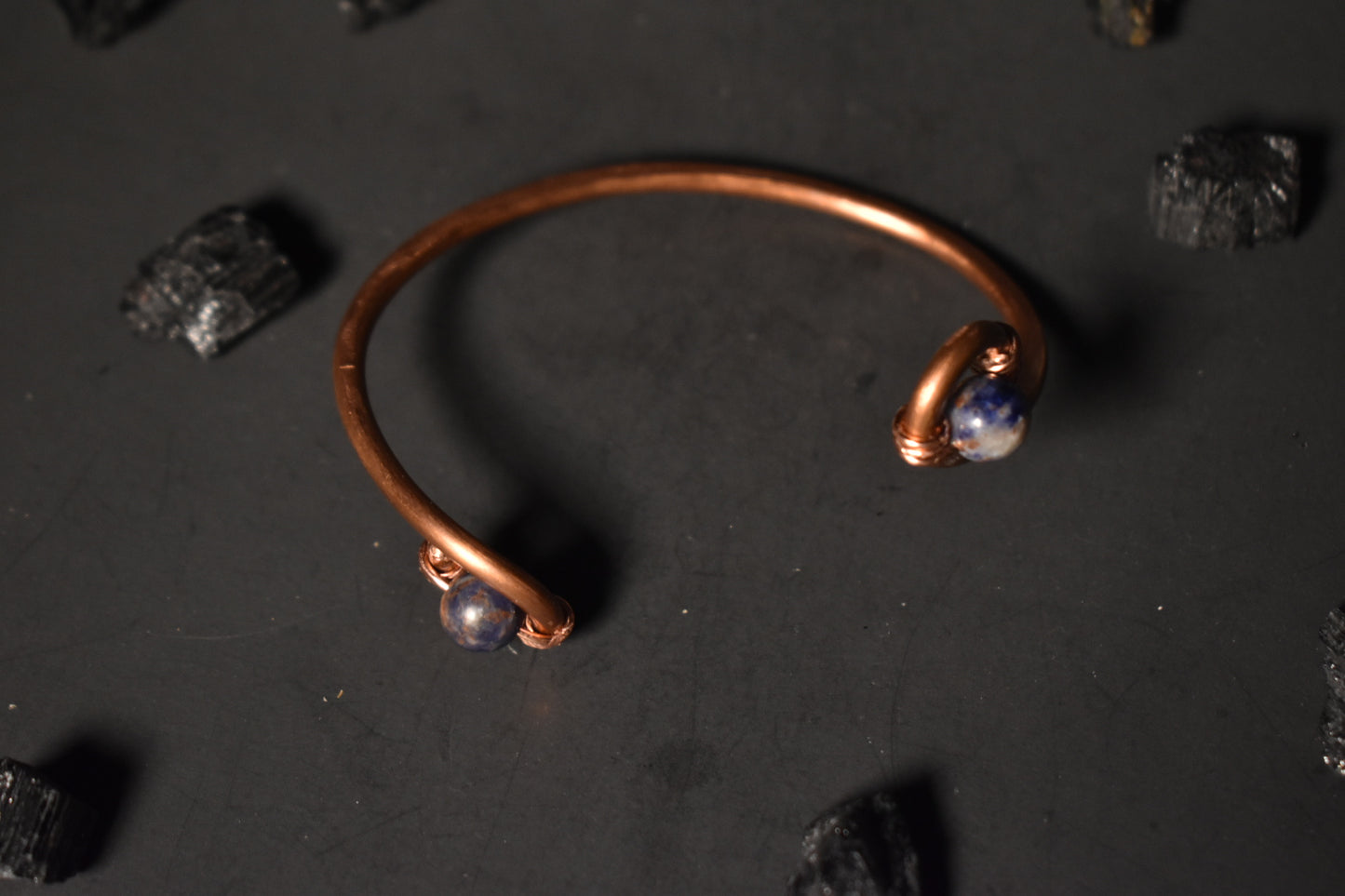 Sodalite- Orbit Half Cuff Bracelet