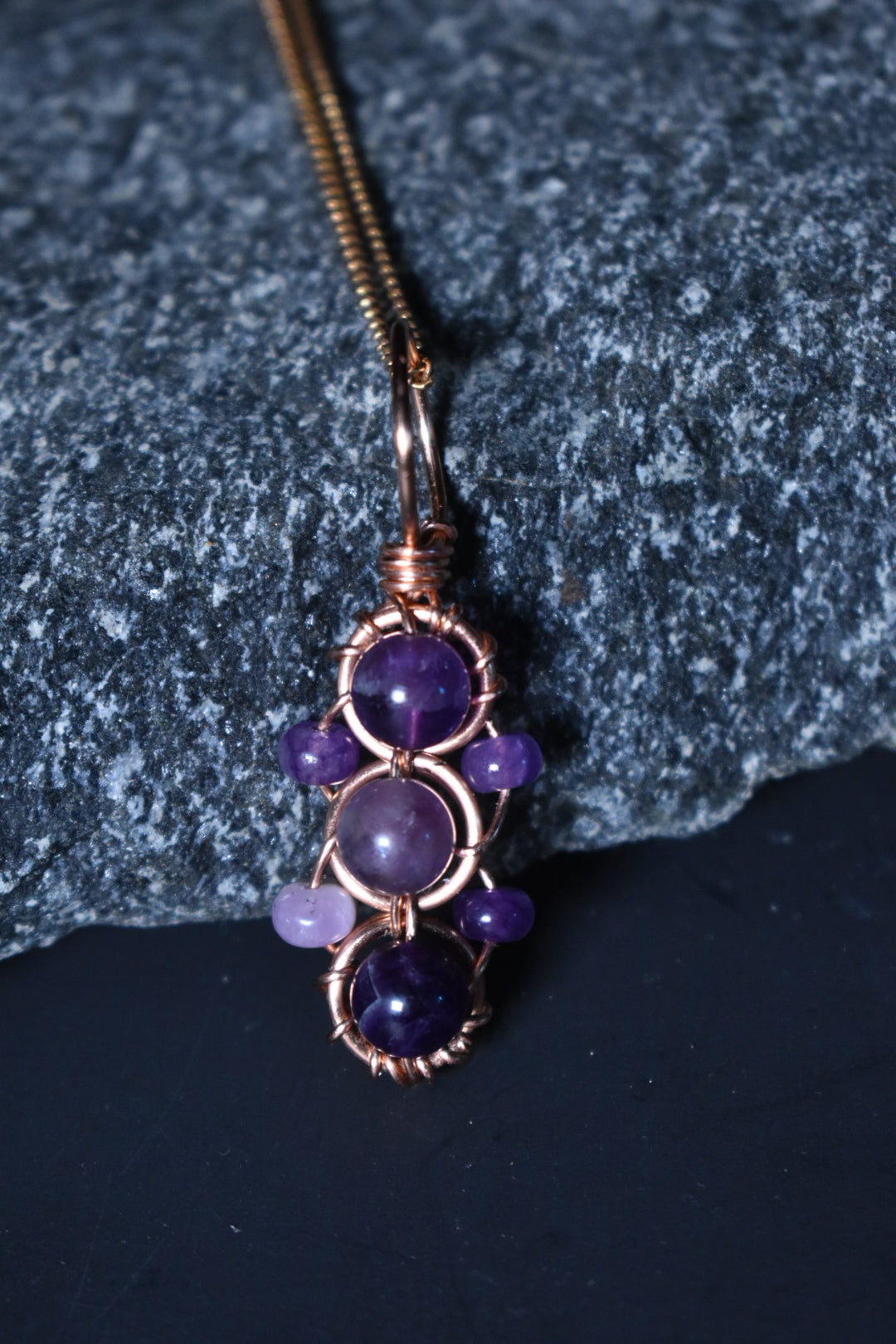 Amethyst - Helix of the Verdant Neteru Pendant - KOSMIK COLLECTIONS