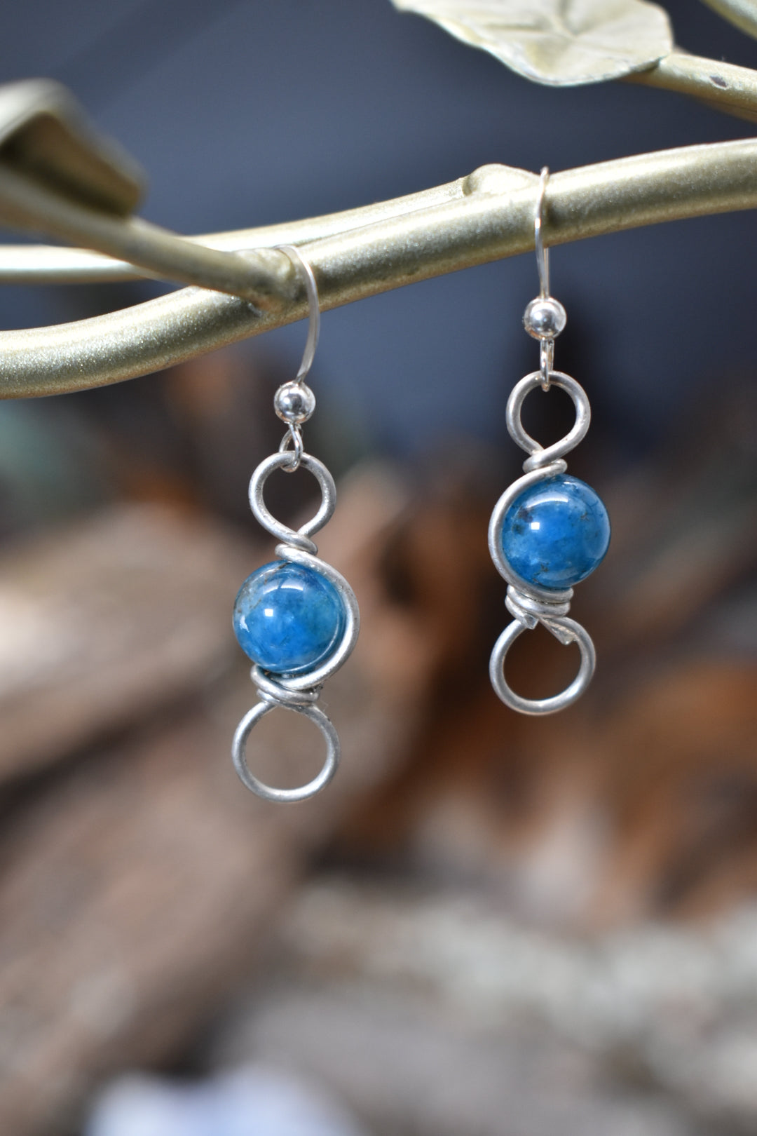 Apatite Berry — Sterling Silver Earrings