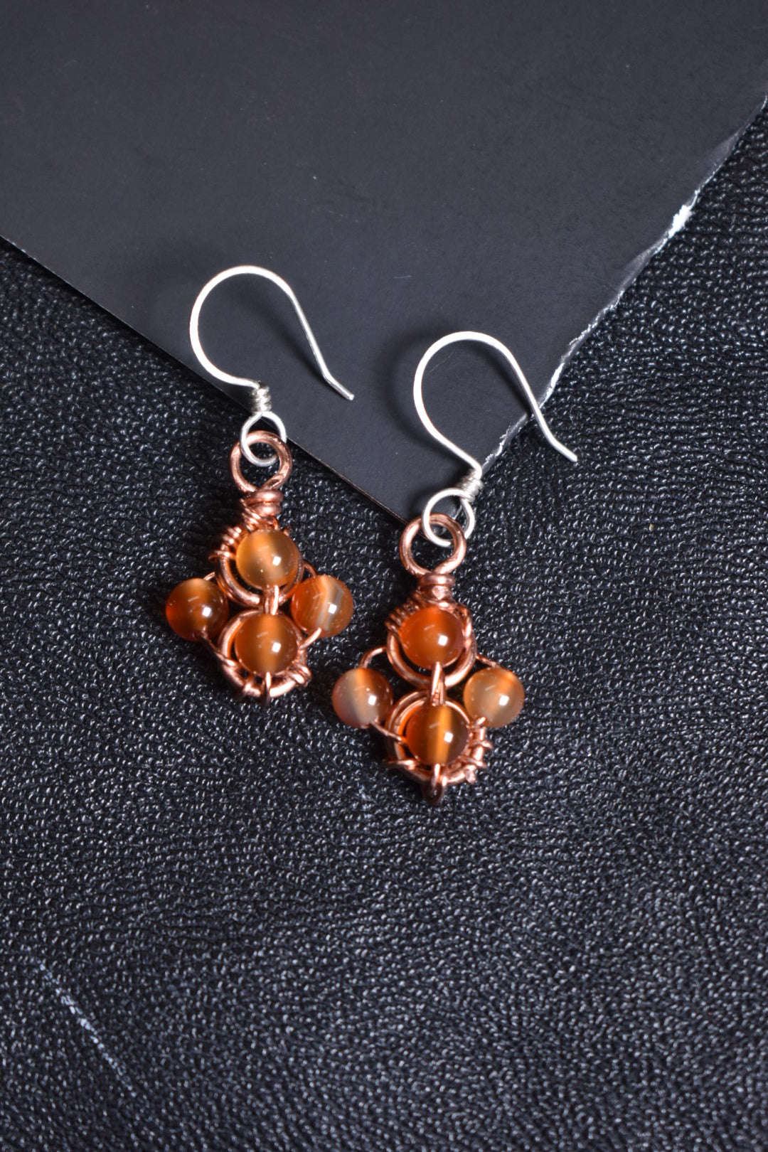 copper- Helix of the Verdant Neteru earrings - KOSMIK COLLECTIONS