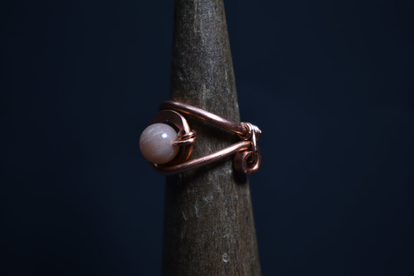 Sunstone- Solar Nazar Copper Ring - KOSMIK COLLECTIONS