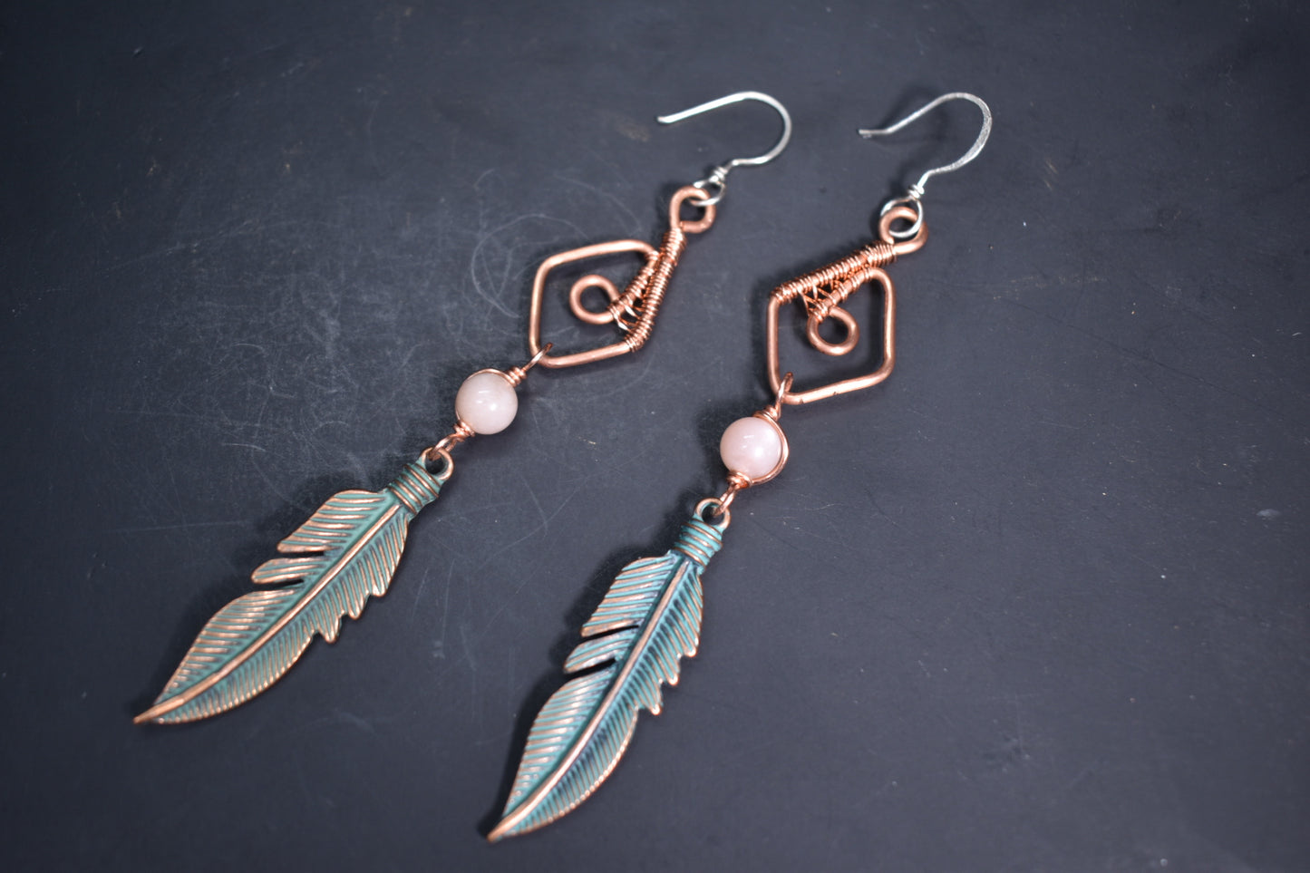 Sunstone — Sky Relic:Copper Earrings - KOSMIK COLLECTIONS