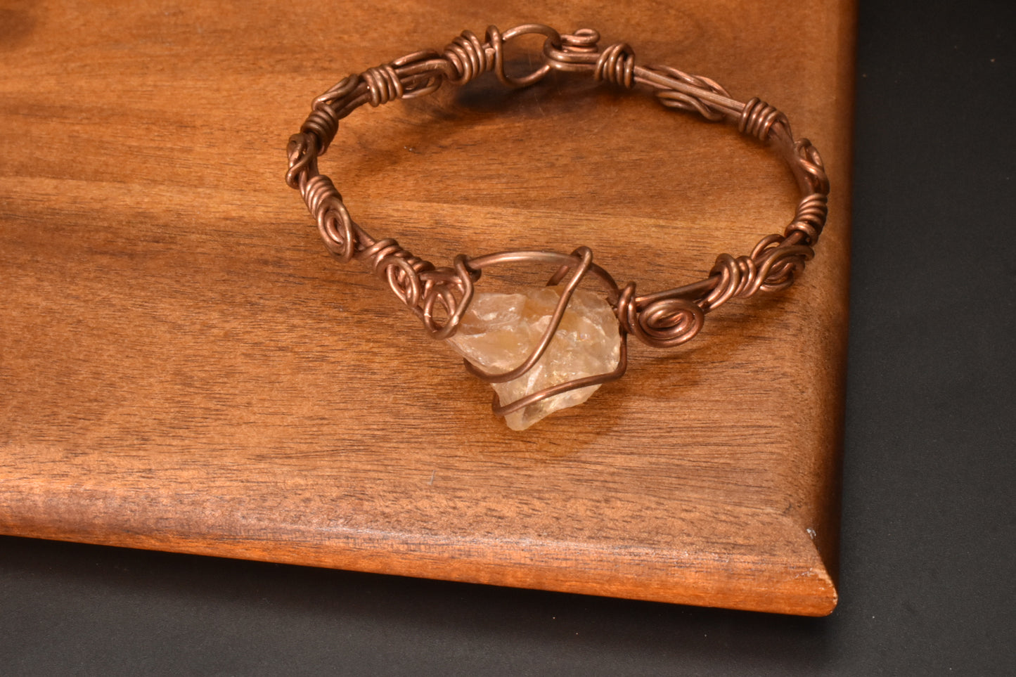 Citrine StarGate Constellation — Copper Bracelet Cuff