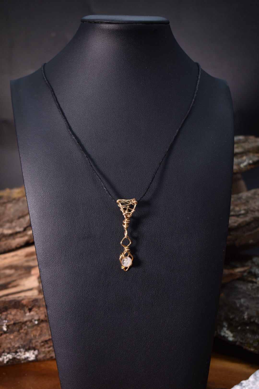 Citrine Kosmik Kite — Brass Pendant Necklace - KOSMIK COLLECTIONS