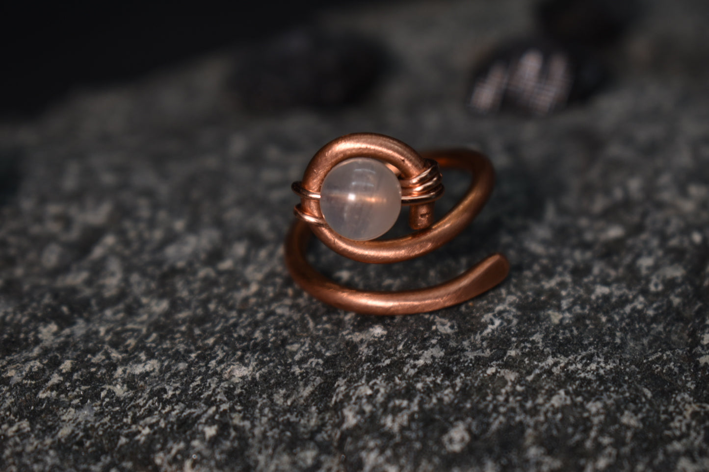 Moonstone- Kosmik Glyph Ring