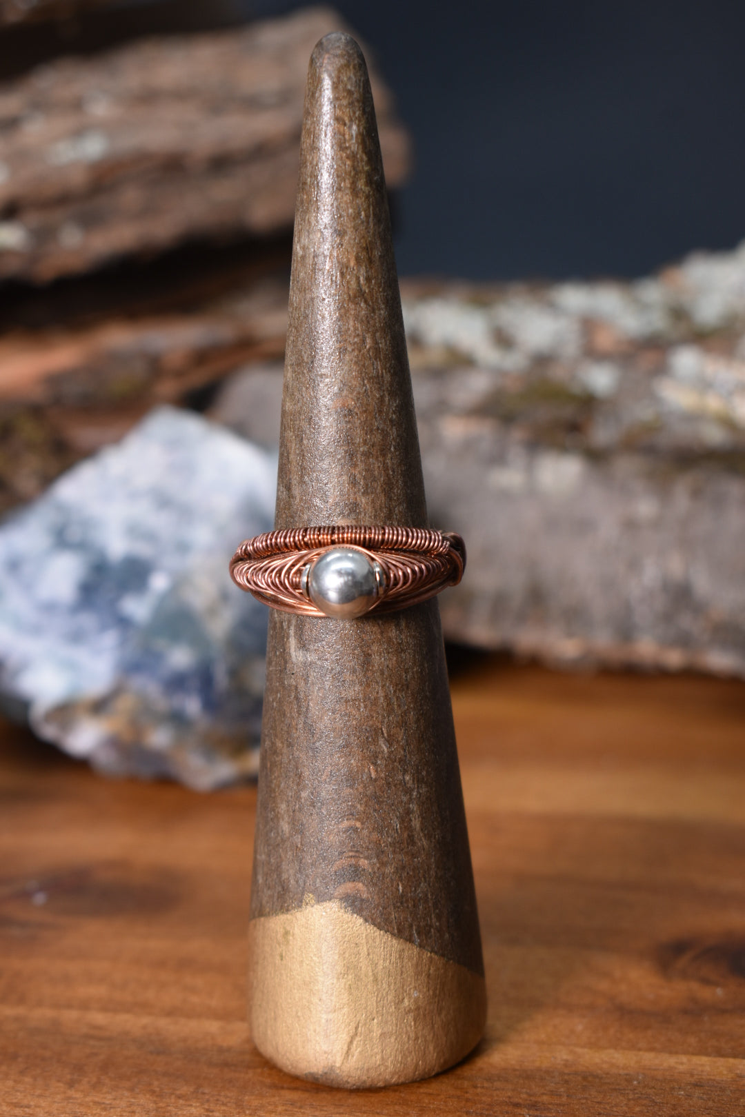 Sterling Silver — Frequency Copper Ring - KOSMIK COLLECTIONS