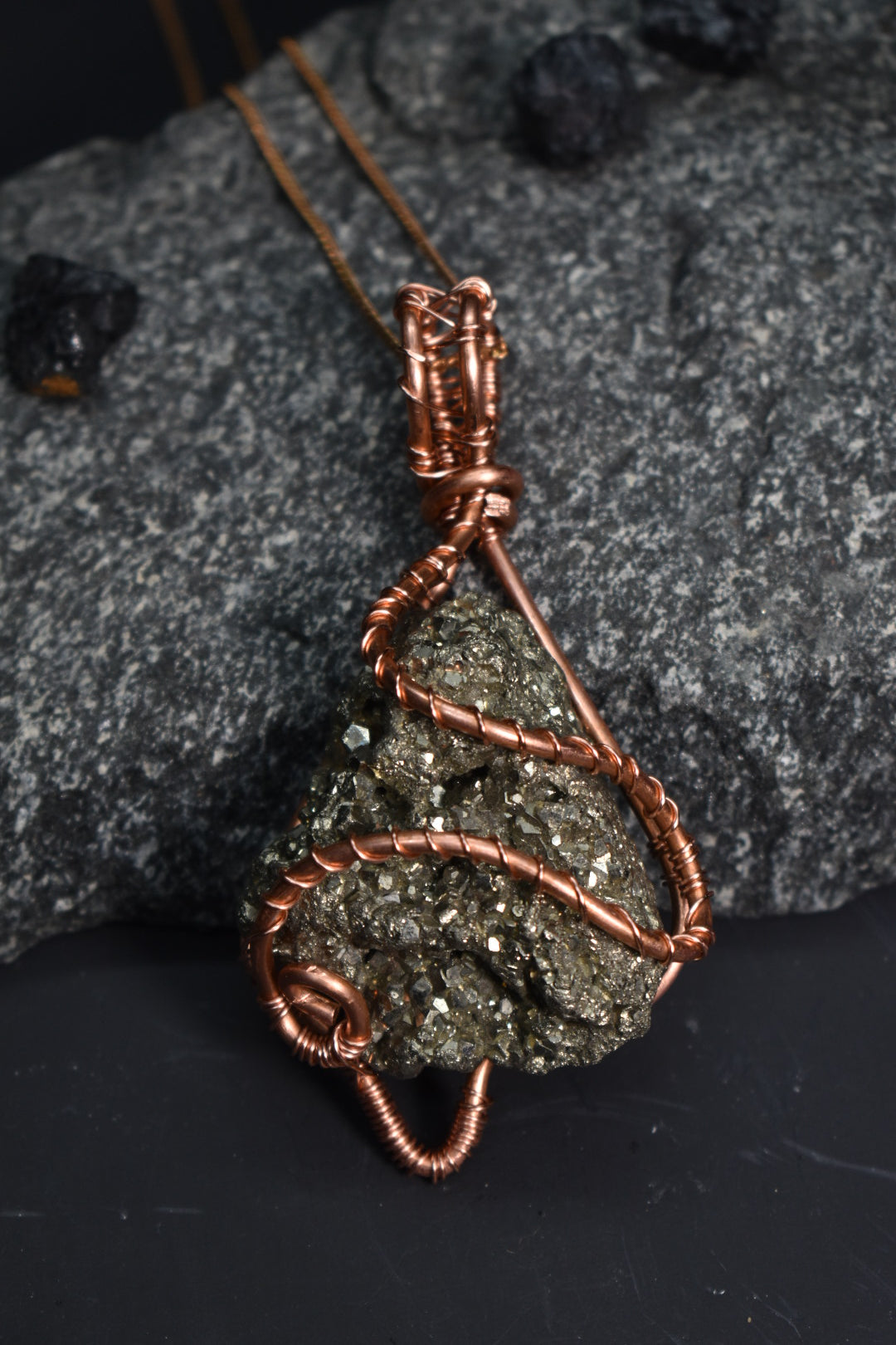 Pyrite-Gravity Key Pendant - KOSMIK COLLECTIONS