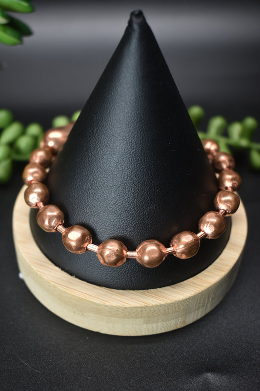 Copper Ball Chain Bracelet