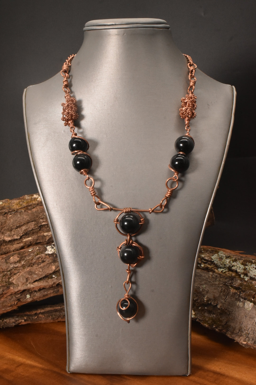 Andromeda — Obsidian Copper Necklace