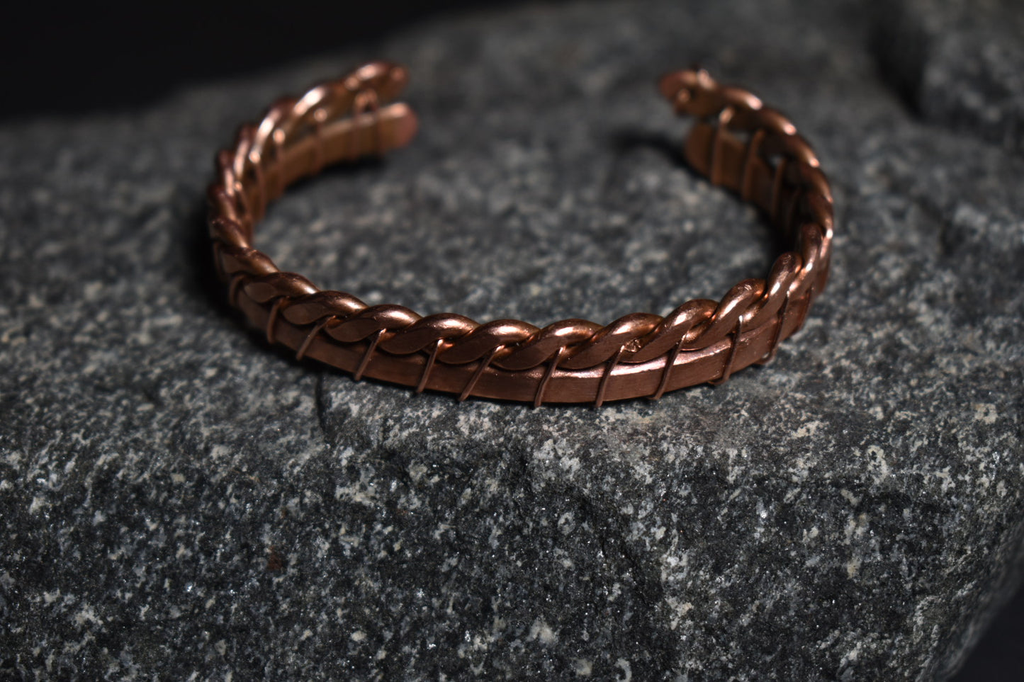 Lunar Resonance - Copper Half Cuff Bangles - KOSMIK COLLECTIONS
