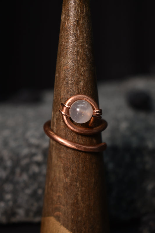 Moonstone- Kosmik Glyph Ring