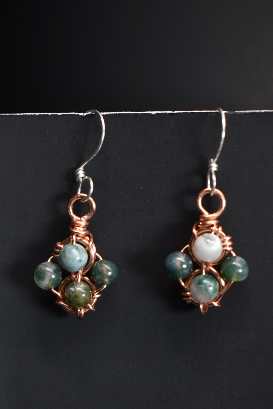 copper- Helix of the Verdant Neteru earrings - KOSMIK COLLECTIONS